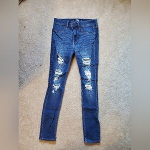 hollister distressed jeans Size 0 extra short